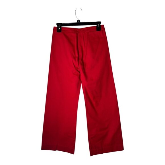 Rachel Antonoff Pants Women 2 Red Cotton Overboard Sailor Nautical Preppy Luxury - Picture 3 of 11